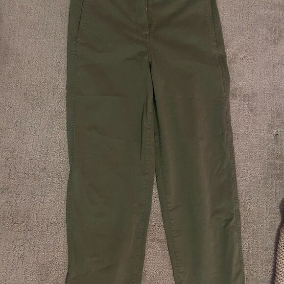 NWT Olive Green Chinos Khaki Straight Leg Pants Women's Size US 8‎ - Picture 6 of 14